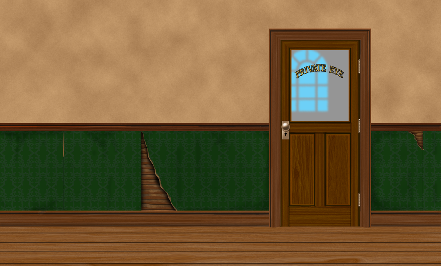 Illustration of a hallway scene.