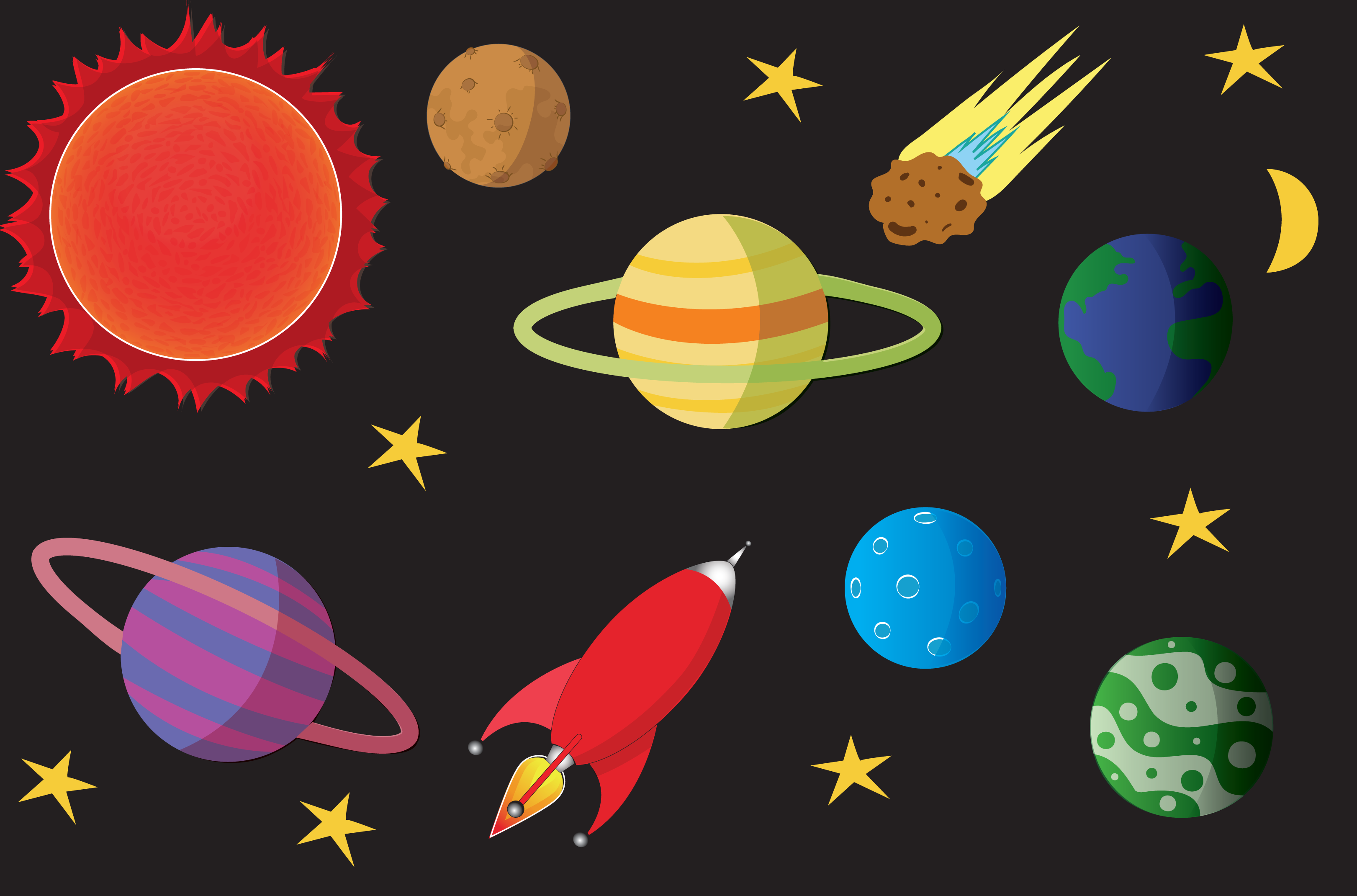 Illustration of a outerspace.
